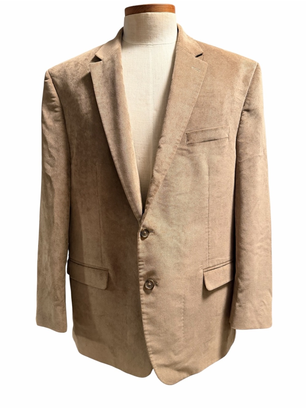 Chaps Tan micro cord Sport Coat Blazer in 48r